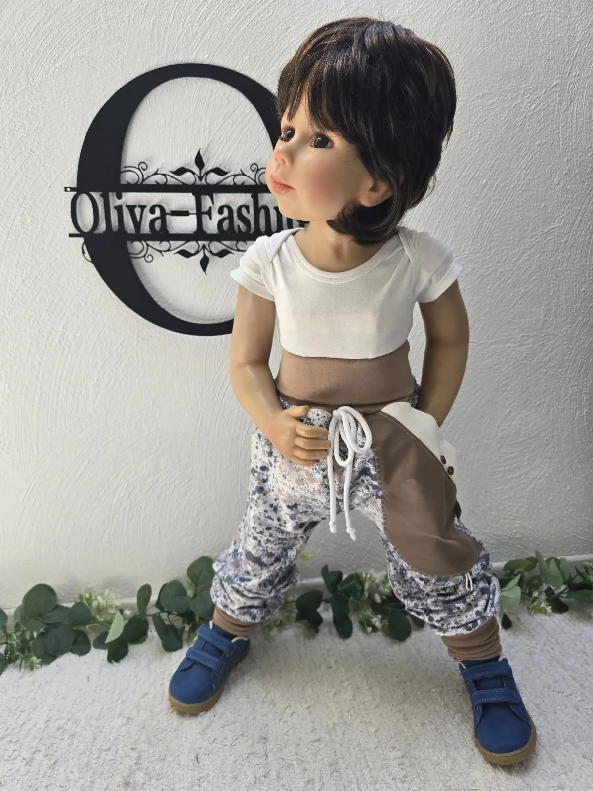 Jeans Pumphose Unikat Gr.110/116 – Handgemachte Denim – Bild 4