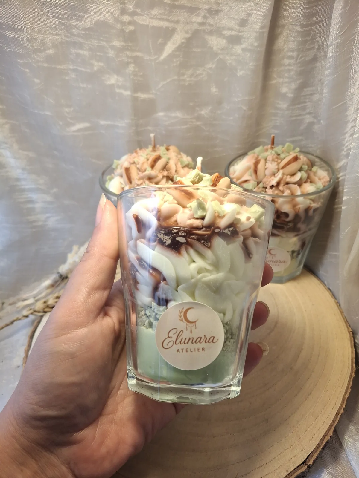 Pistazie Kardamom Dessertkerze – Bild 3