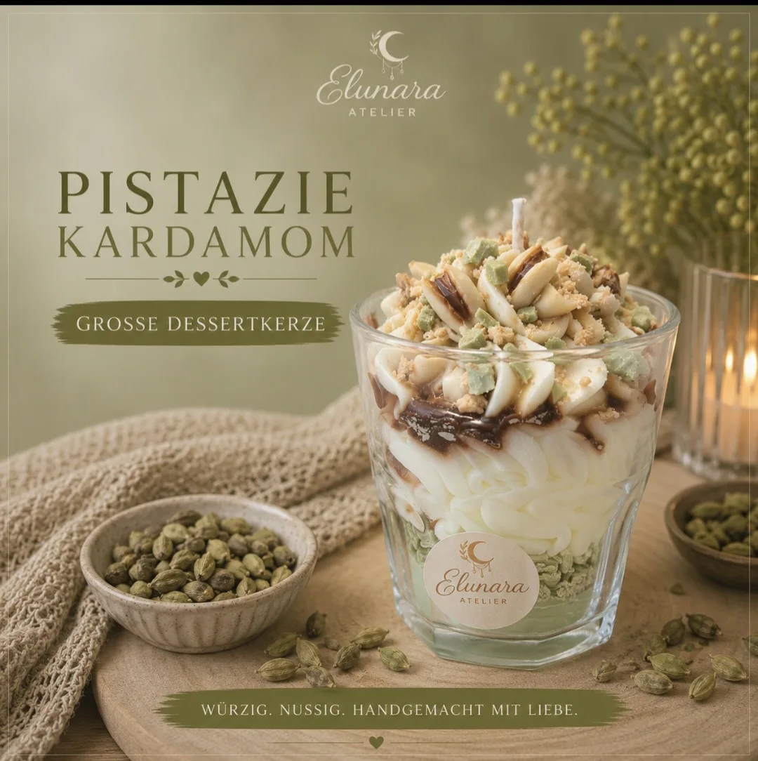 Pistazie Kardamom Dessertkerze – Bild 4