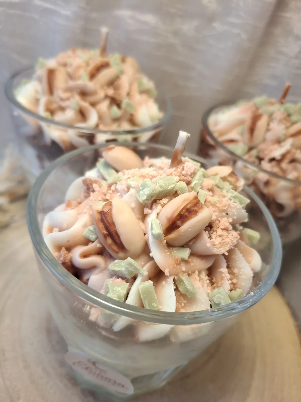 Pistazie Kardamom Dessertkerze – Bild 2