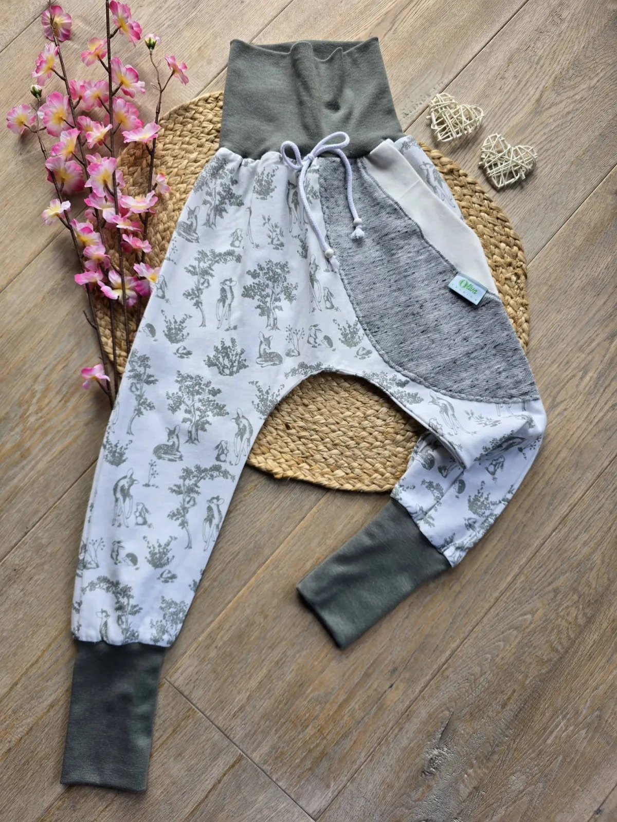 Sommer Pumphose Gr.110/116 Reh & Hase Naturlook Pants Organic