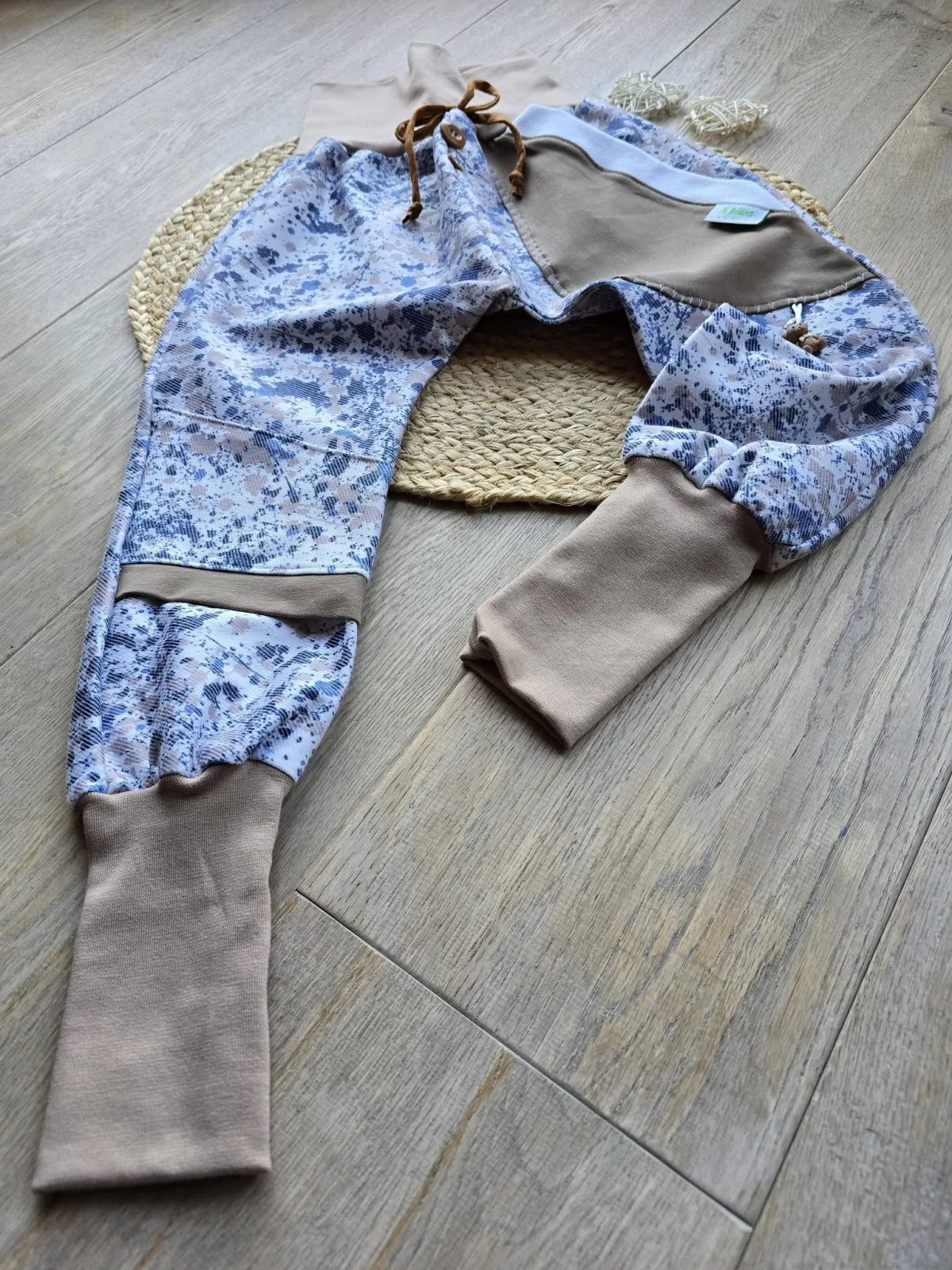 Jeans Pumphose Gr.116/122 – Handgemachte Kinderhose Denim – Bild 4