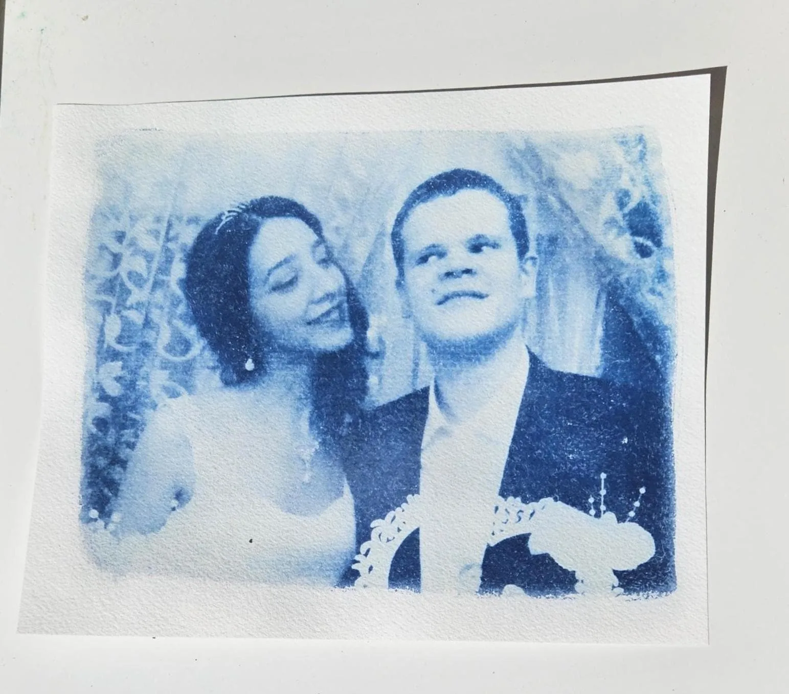 Handgemachte Cyanotypie vom eigenen Foto | Personalisiertes Blaudruck Geschenk | Custom Cyanotype Print | Fine Art Wandbild Unikat – Bild 5