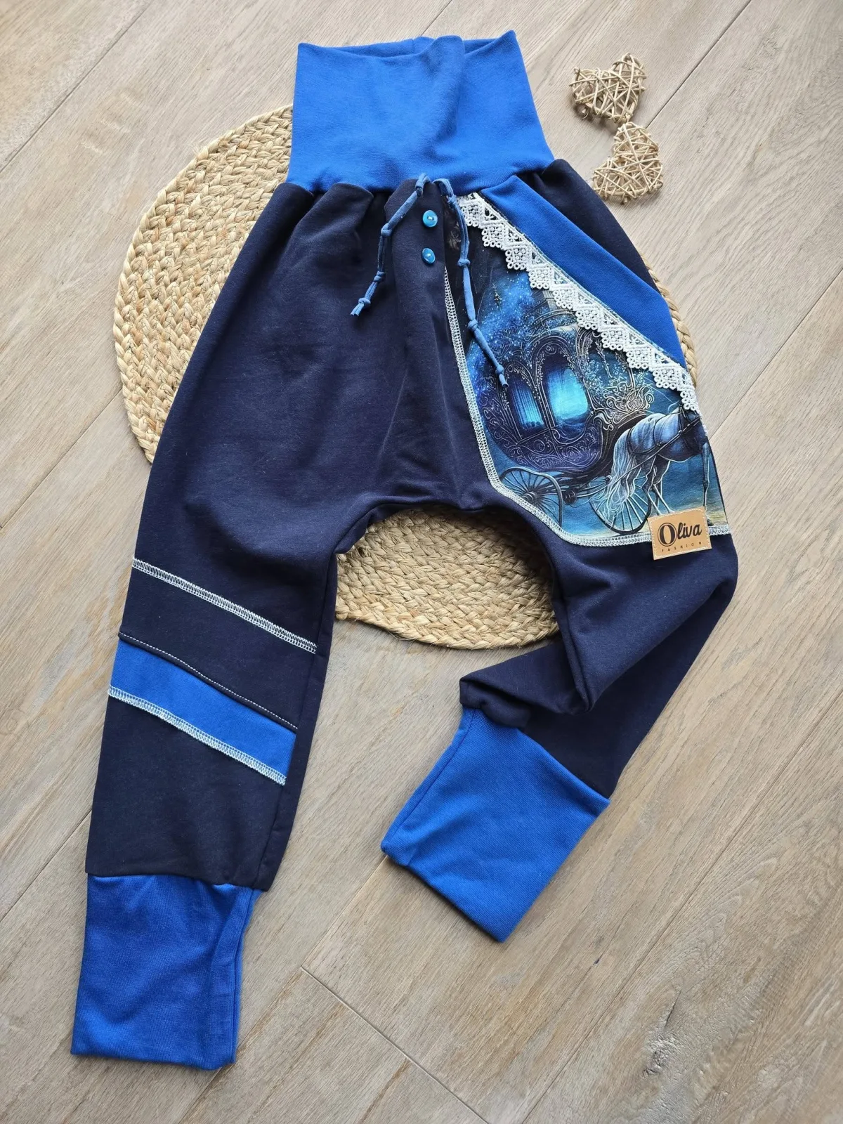 Organic Sweat Pumphose Mädchen Gr.122/128 Mitwachshose