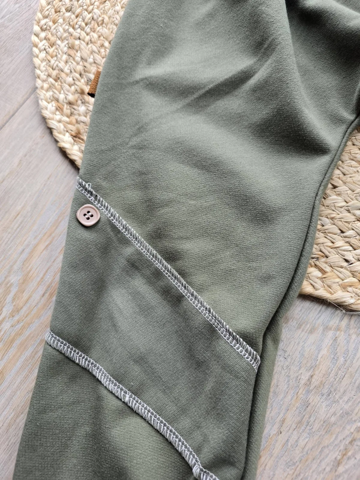 Pumphose Organic Sweat Unisex Gr.122/128 – Khaki, Mitwachshose – Bild 4