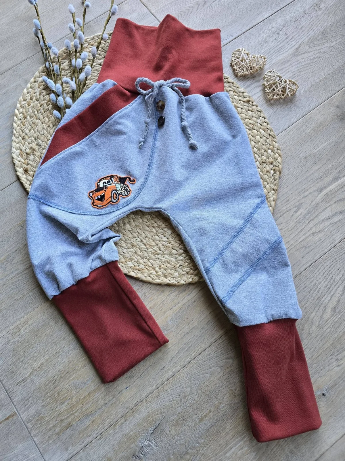 Organic Pumphose Jungen Sweat 98/104 – Pannenwagen Grau – Bild 2