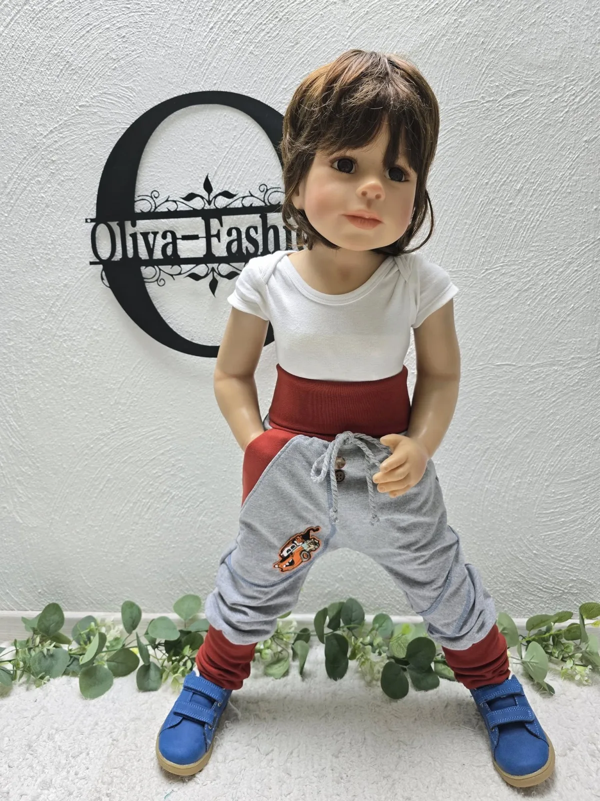 Organic Pumphose Jungen Sweat 98/104 – Pannenwagen Grau – Bild 6