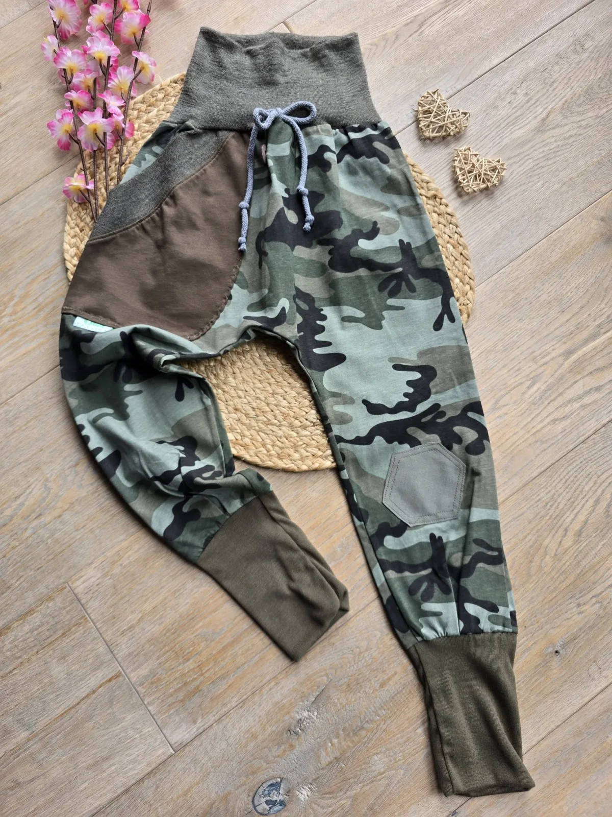 Leichte Pumphose Camouflage Gr.116/122 Organic-Baumwolle Unisex