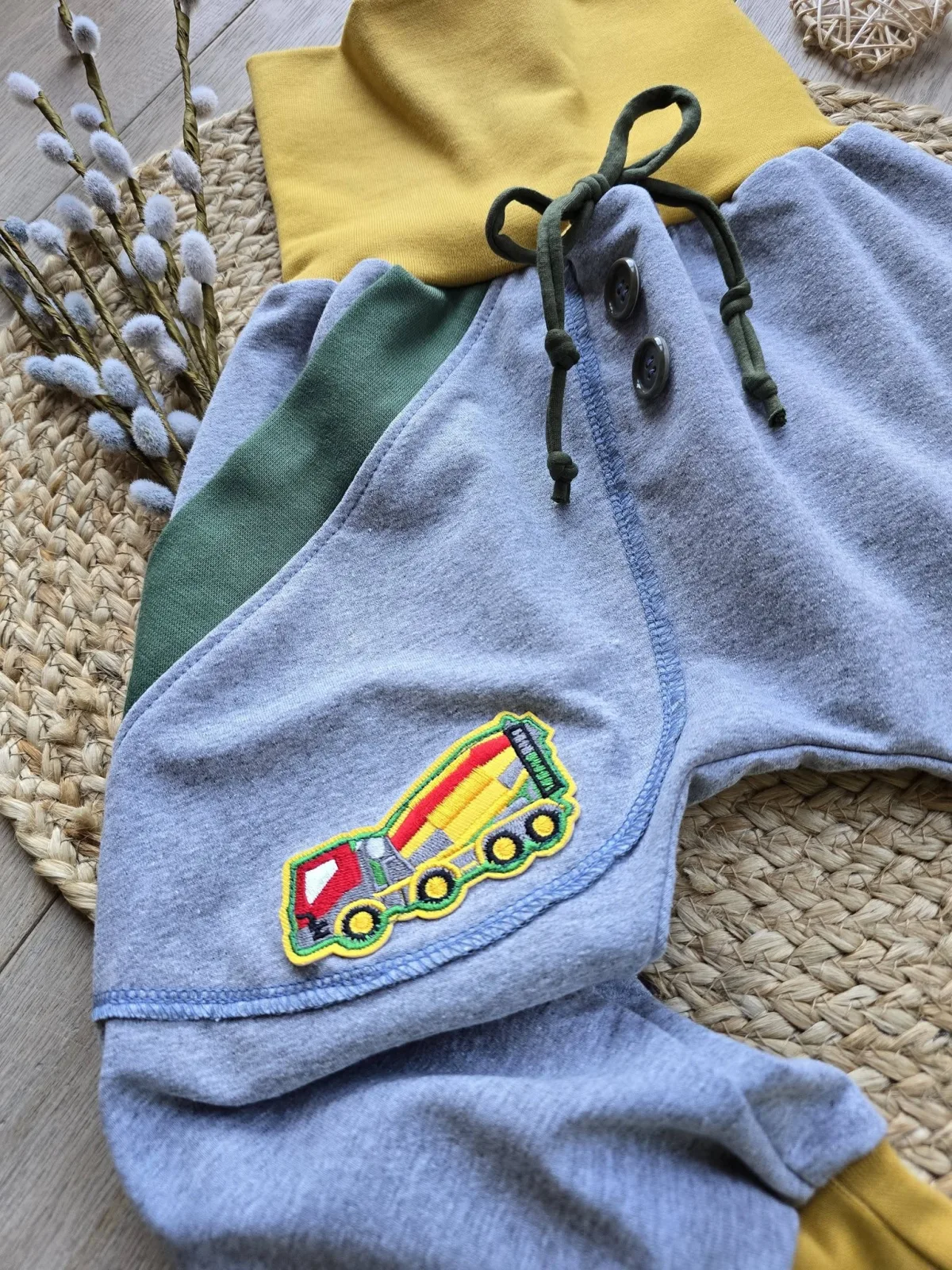 Organic Pumphose Jungen Sweat Gr.98/104 mit LKW – Bild 4
