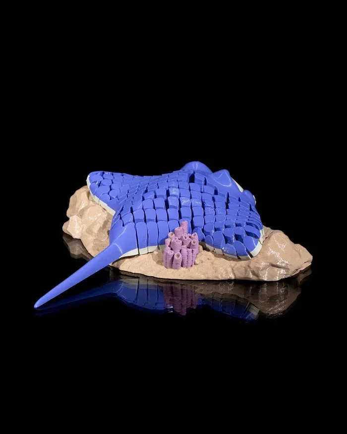 Mantarochen Figur beweglich – Flexi Rochen 3D-Druck, 16 cm – Bild 7
