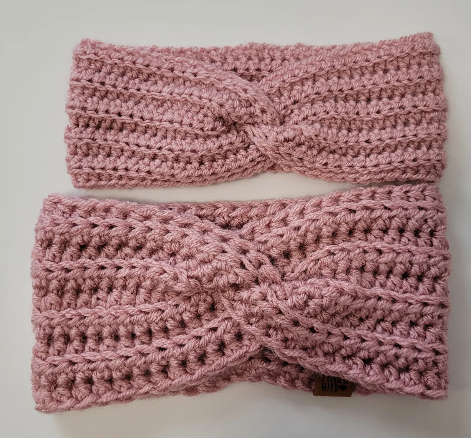 4-teiliges Winter-Set für Damen und größere Mädchen aus Acrylwolle Altrosa – Mütze, Stirnband, Halswärmer, Handstulpen – Bild 7