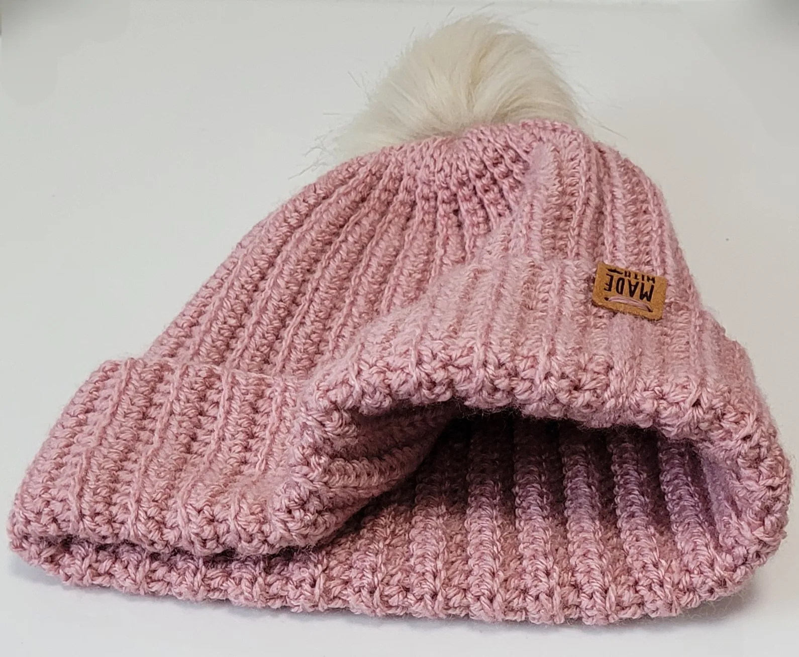 4-teiliges Winter-Set für Damen und größere Mädchen aus Acrylwolle Altrosa – Mütze, Stirnband, Halswärmer, Handstulpen – Bild 2