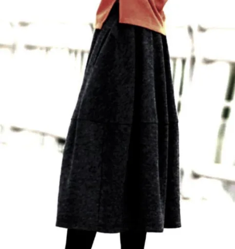 Wollwalk Laternenrock mit Taschwen, wertvoller italian Schurwolle warm passfreudig, Glockenrock, DoppelPasse, das beliebte Geschenk  (Kopie) – Bild 13