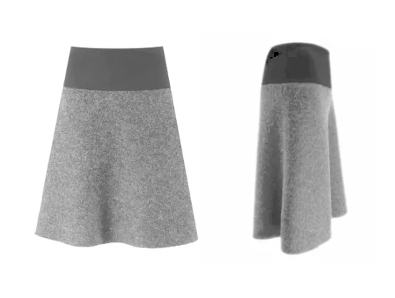 warmer Hüftrock A Form Wollwalk weiche Schurwolle passfreudig winddicht mit doppelter Passe das beliebte Geschenk – Bild 11