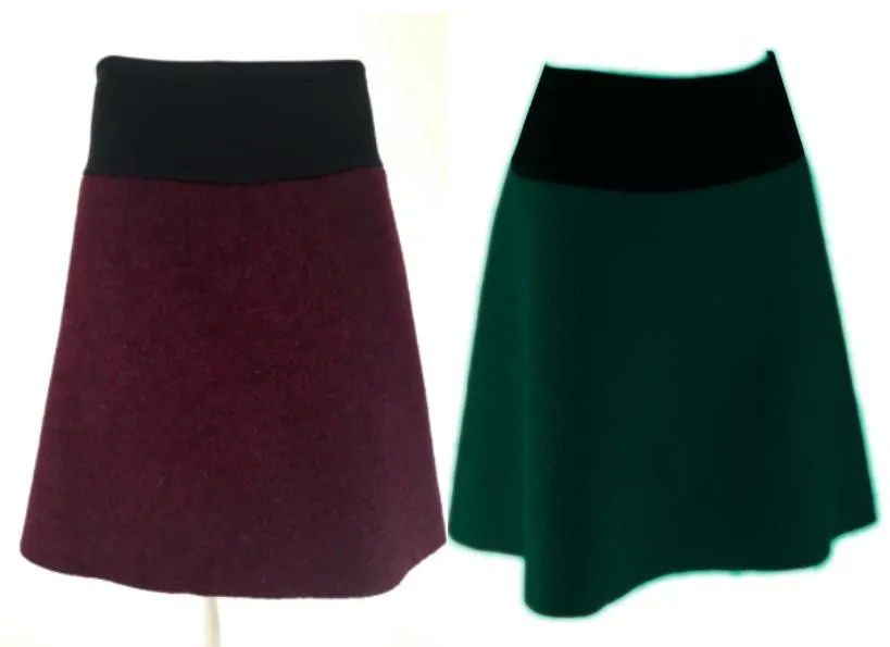 weicher warmer, Hüftrock A Form wertvoller italienischer Wollwalk Schurwolle passfreudig winddicht mit doppelter Passe das beliebte Geschenk – Bild 8