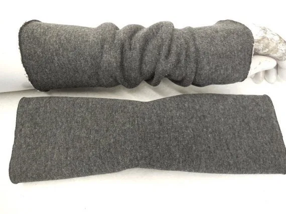 flauschig weiche schlaf Handschuhe reine Baumwolle, dunkelgrau zum Joggen und Relaxen, wellness, leicht tailliert, dehnbar – Bild 4