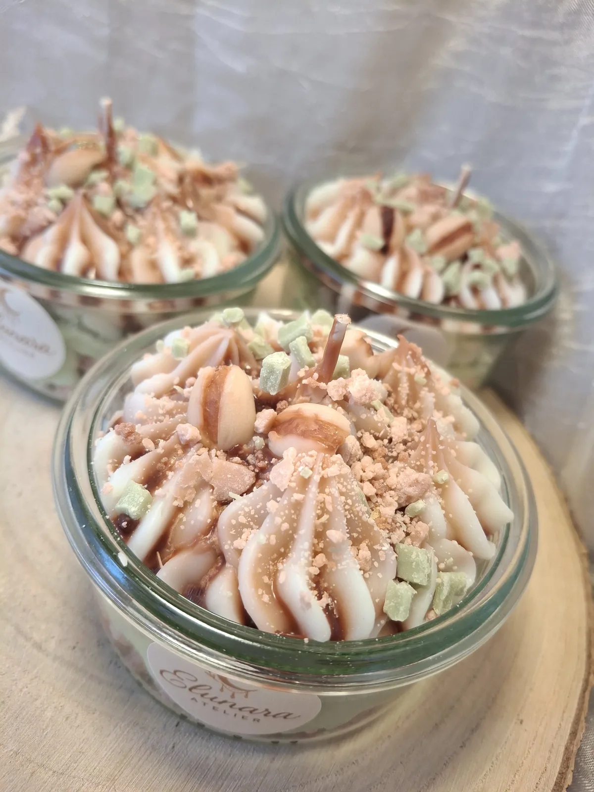 Pistazie Kardamom Crumble Duftkerze – Bild 2