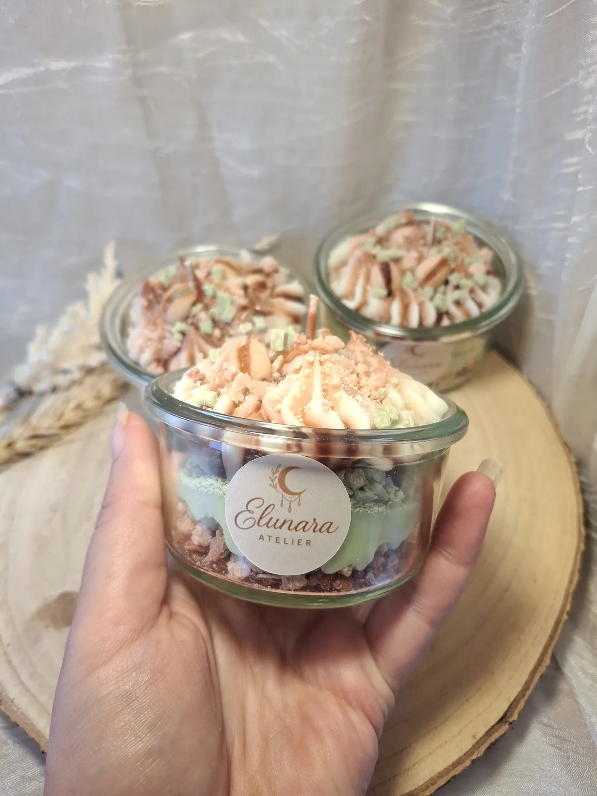 Pistazie Kardamom Crumble Duftkerze – Bild 3
