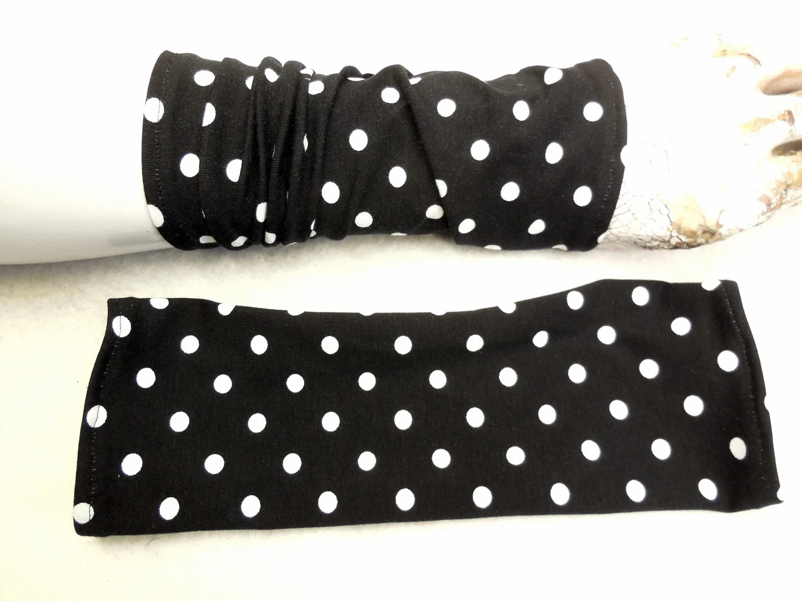 weiche warme Handschuhe, bedruckter Baumwolle Jersey, Armstulpen, Pulswärmer geborgen, zufrieden, angenehm geschützt, das ideale Geschenk – Bild 4