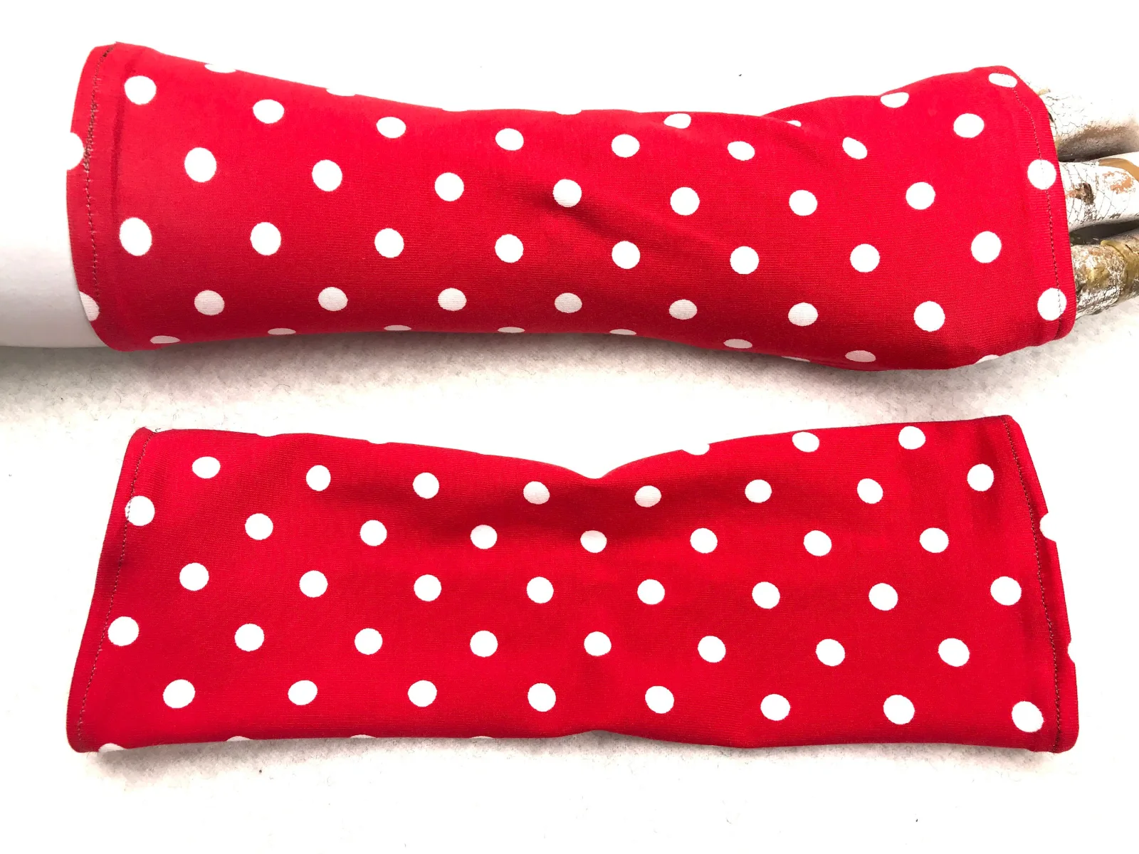 weiche warme Handschuhe, bedruckter Baumwolle Jersey, Armstulpen, Pulswärmer geborgen, zufrieden, angenehm geschützt, das ideale Geschenk – Bild 7