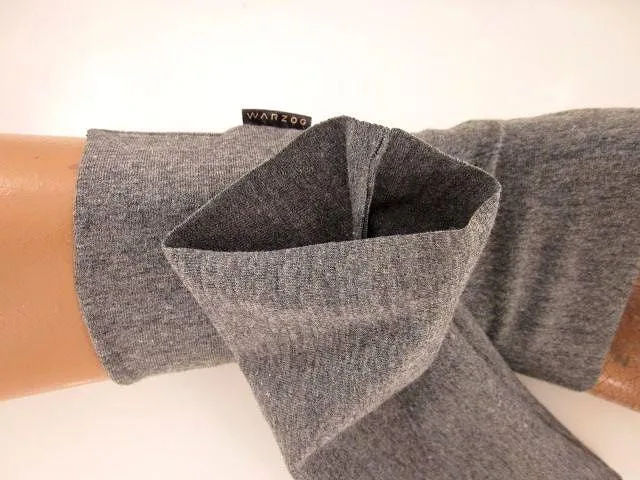 Pulswärmer hellgrau langlebig 1A Baumwolle Stulpe, Ideal zu kurzärmligen Kleidern, unter oder über einen Pulli warm und angenehm zu tragen – Bild 2