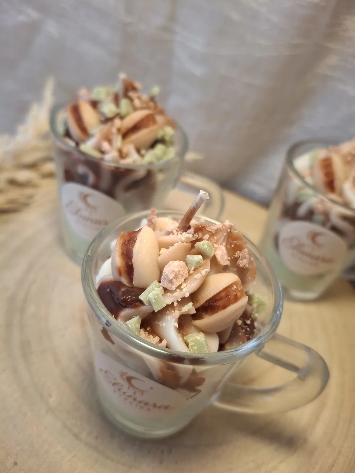Pistazie Kardamom Mini Dessertkerze – Bild 2
