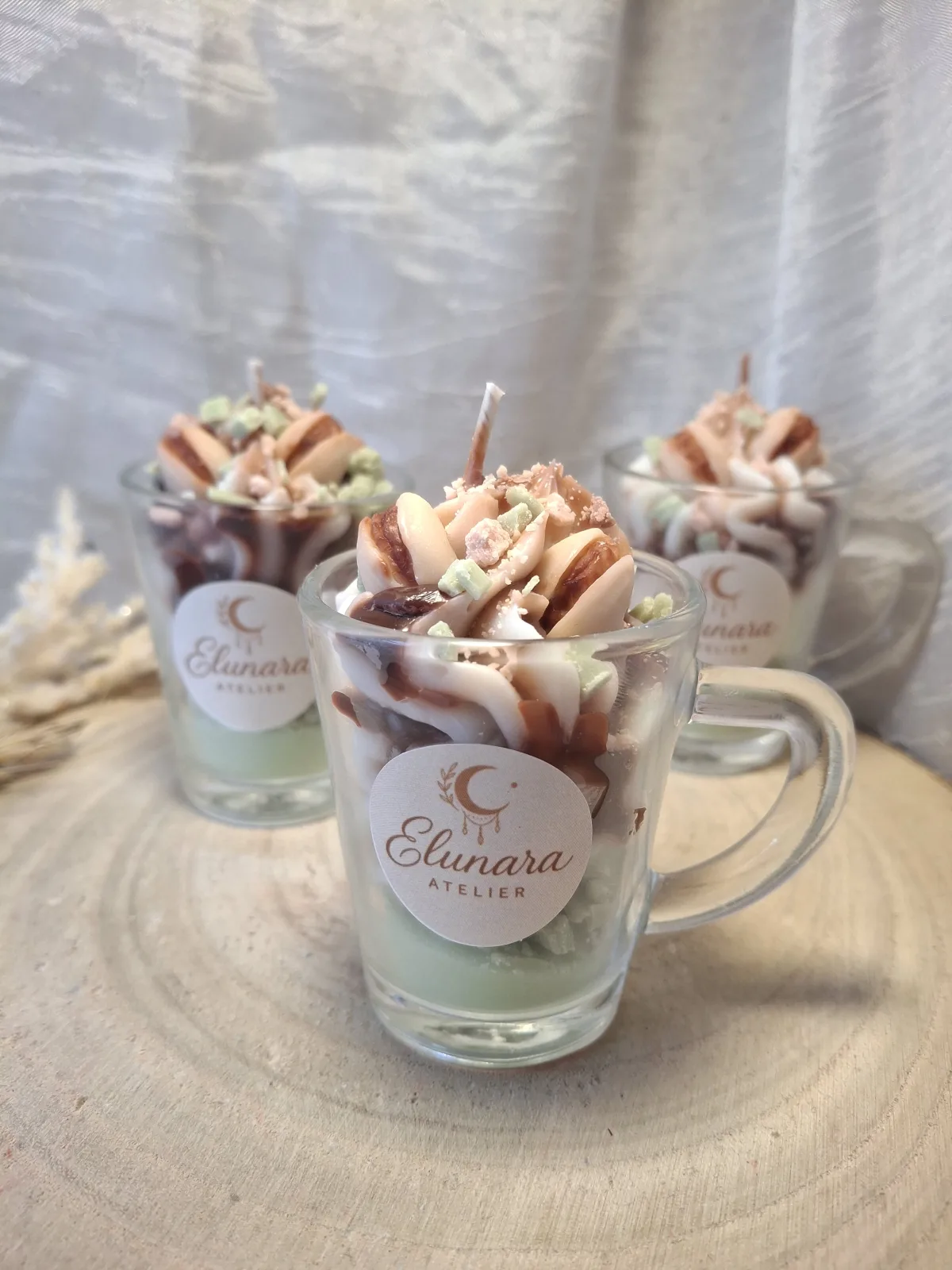 Pistazie Kardamom Mini Dessertkerze