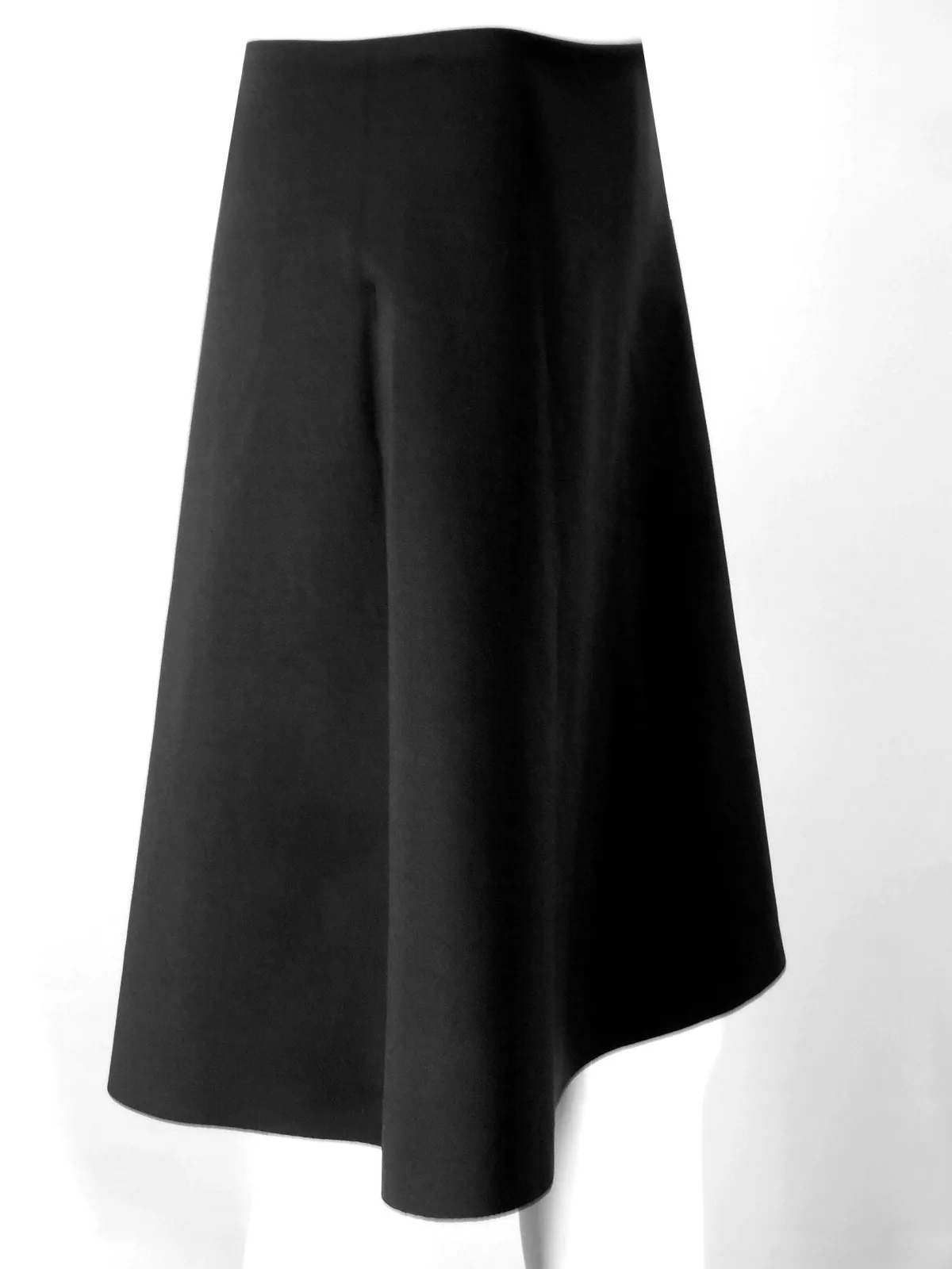 Jaquard Jersey Rock in A Form mit versteckter Passe schön weich, schwarz, soft stretchy passfreudig, feminin wunderbar bequem, Geschenk – Bild 3