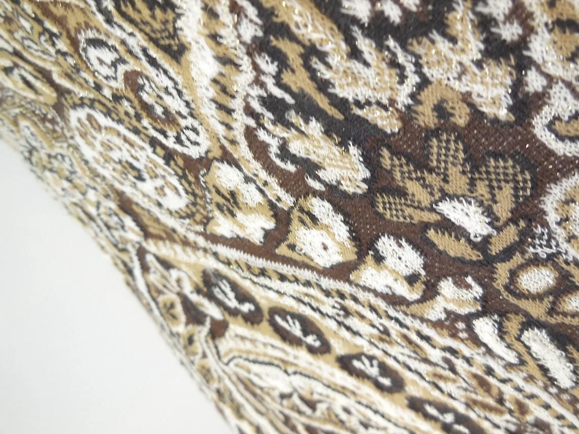 warm Jacquard Rock mit Gold, blickdicht und wertig fluffiger, schön weich, behaglich, zärtlich, warm und angenehm zu tragen, das Geschenk – Bild 5