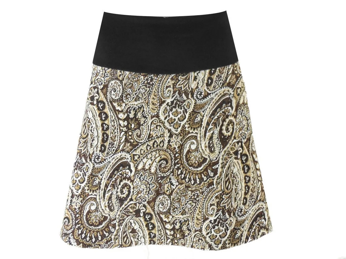 warm Jacquard Rock mit Gold, blickdicht und wertig fluffiger, schön weich, behaglich, zärtlich, warm und angenehm zu tragen, das Geschenk