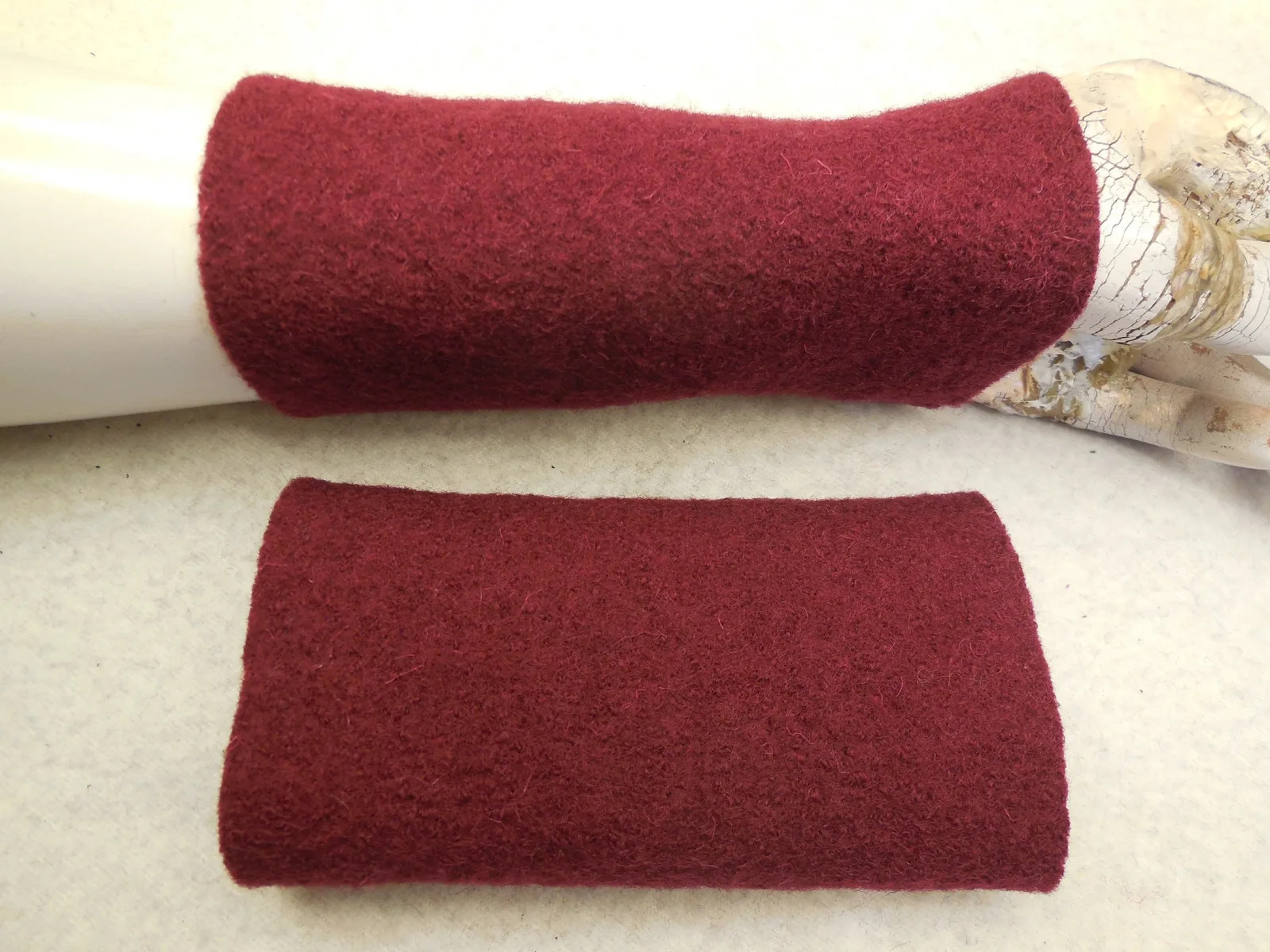 robuster weicher Wollwalk, langlebige Armstulpen Handschuhe warm stabile Pulswärmer, Loden wolle, Ideal zu Kleidern oder über einen Pulli – Bild 4