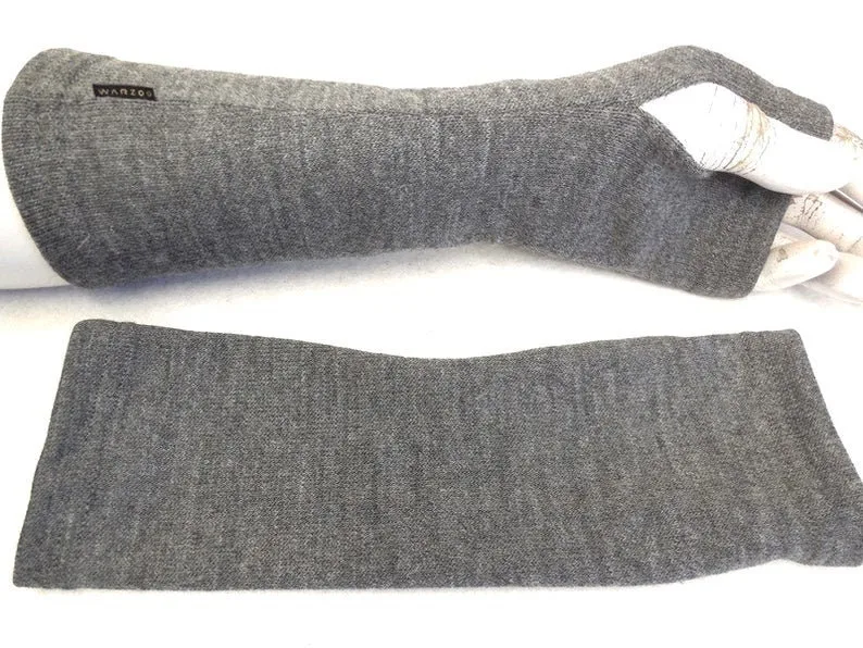 weiche warme Handschuhe Strickwolle Grau Jersey Armstulpen, deal zu kurzärmligen Kleidern, oder über einen Pulli Das beliebte Geschenk