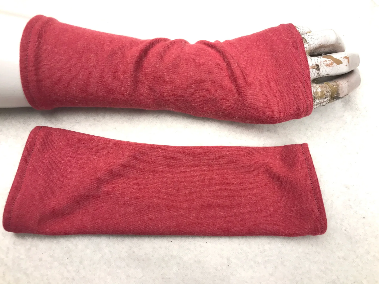 weiche Mohair 25cm Handschuhe, warme flauschige Strickwolle, Feingewirke, zum Herbst ein Pulli, leichte Armstulpen, Das Geschenk – Bild 3