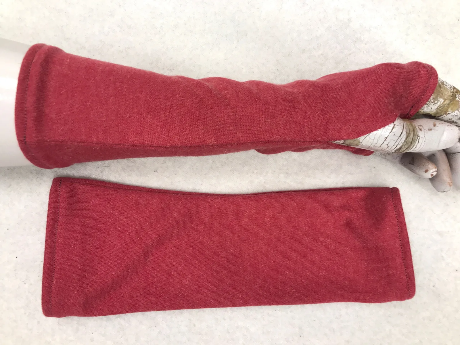 weiche Mohair 25cm Handschuhe, warme flauschige Strickwolle, Feingewirke, zum Herbst ein Pulli, leichte Armstulpen, Das Geschenk – Bild 4