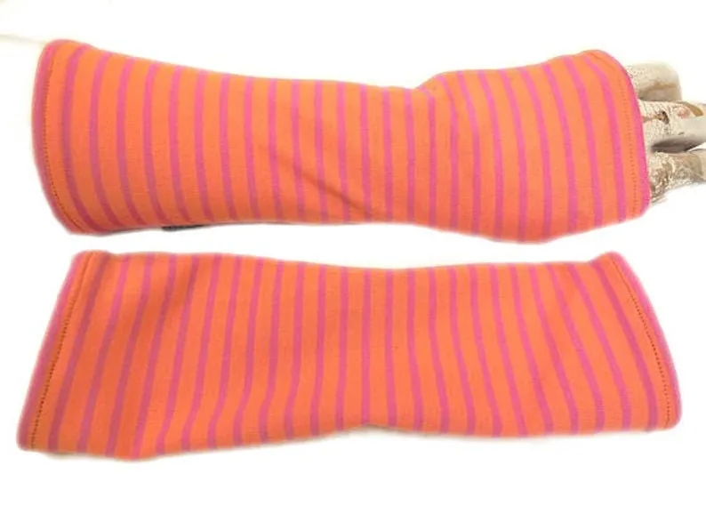 maritim gestreifte weiche warme Handschuhe stabil Qualität gestreift Gefühle behaglich, geborgen, zufrieden, gewärmt, schön, angenehm – Bild 4