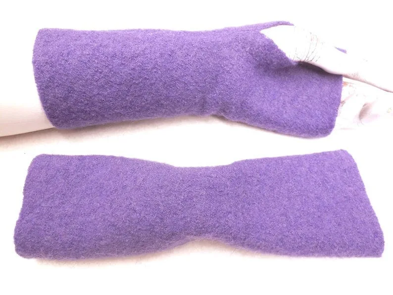 Flieder Violett hochwertige Kochwolle Tiroler Wollwalk Handschuhe, schön warm und angenehm zu tragen Ideal zu Kleidern oder über einen Pulli