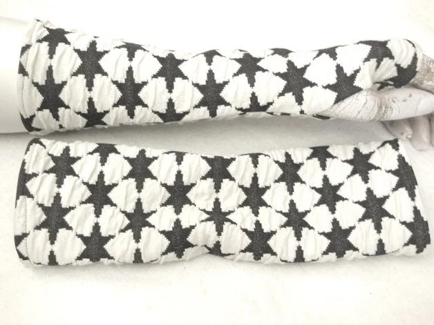 Jacquard Handschuhe Sterne Armstulpen, behaglich, geborgen, zärtlich, glücklich, schön weich, warm und angenehm zu tragen, das Geschenk – Bild 2