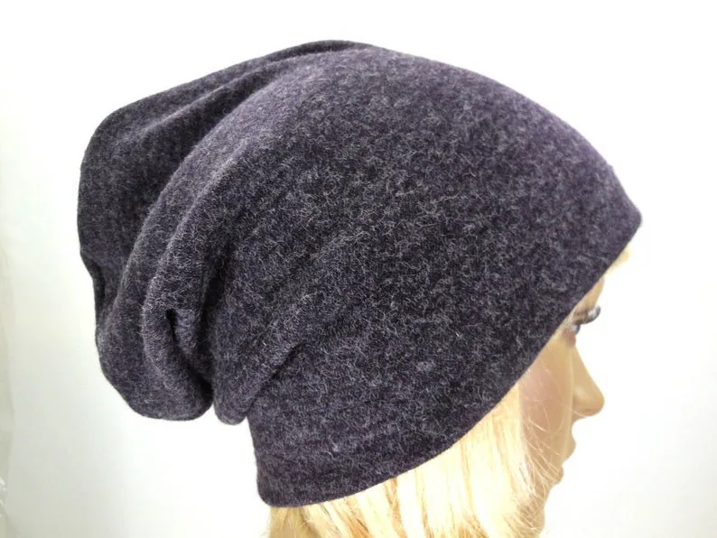 warmer leichter Beanie aus weicher Strickwolle doppelt gelegt zum Wenden eine Mütze die dich behütet, zu allen 4 Jahreszeiten ein Geschenk – Bild 7