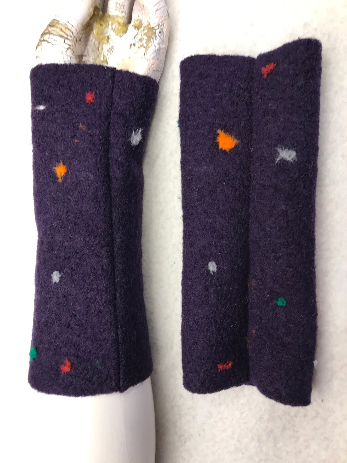 Warme weiche Pulswärmer, Wollwalk Armstulpen weiche Strickwolle, Handschuhe Wolle, das beliebte Geschenk zu Kleidern, oder über einen Pulli – Bild 3