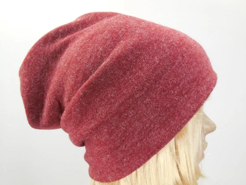 warmer leichter Beanie aus weicher Strickwolle doppelt gelegt zum Wenden eine Mütze die dich behütet, zu allen 4 Jahreszeiten ein Ge (Kopie)