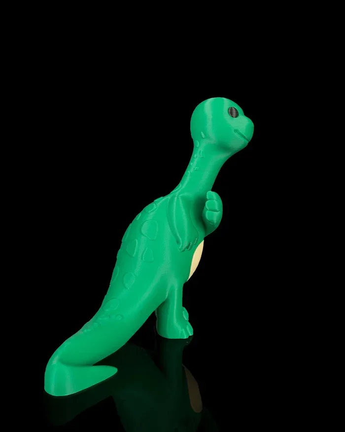 Langhals Dino Fotohalter – Figur hält dein Foto, 3D-Druck – Bild 3