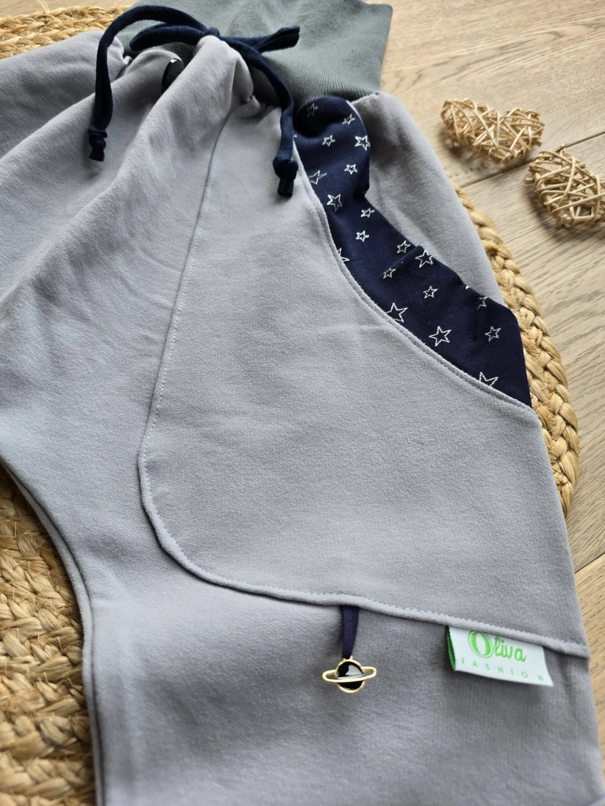 Organic Sweat Pumphose 122/128 Grau Unisex Sternen – Bild 3