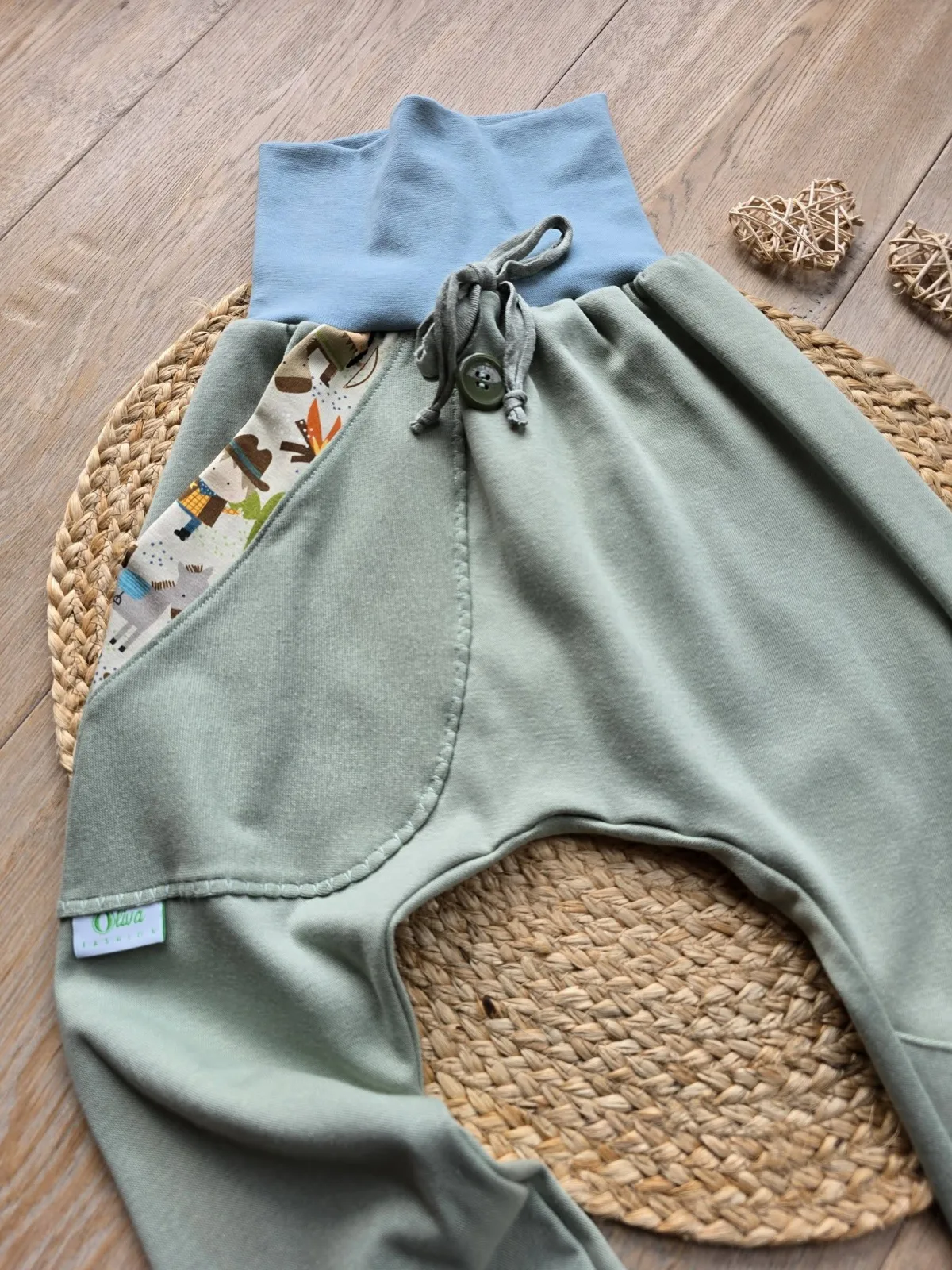 Organic Sweat Pumphose 122/128 Unisex Mitwachshose Wildwest – Bild 2
