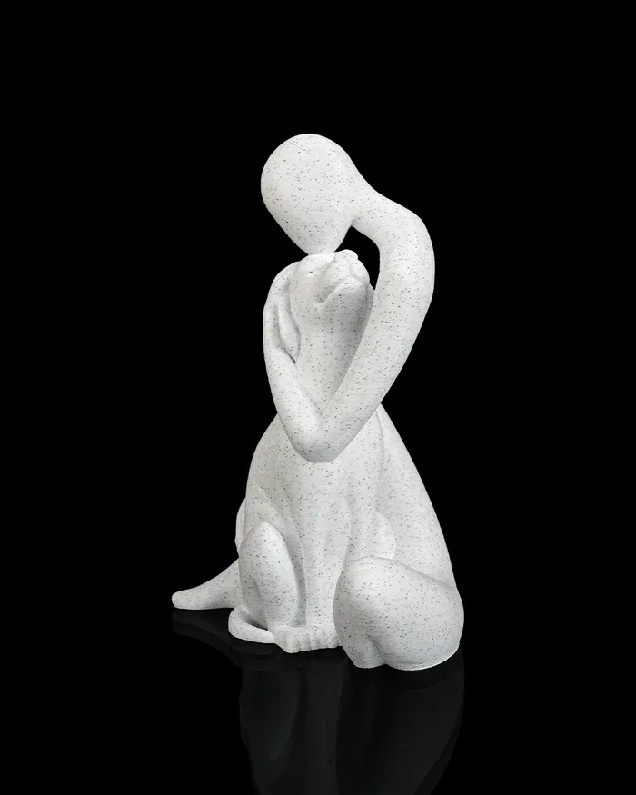 Mensch und Hund Figur – Skulptur für Hundeliebhaber, 3D-Druck – Bild 3