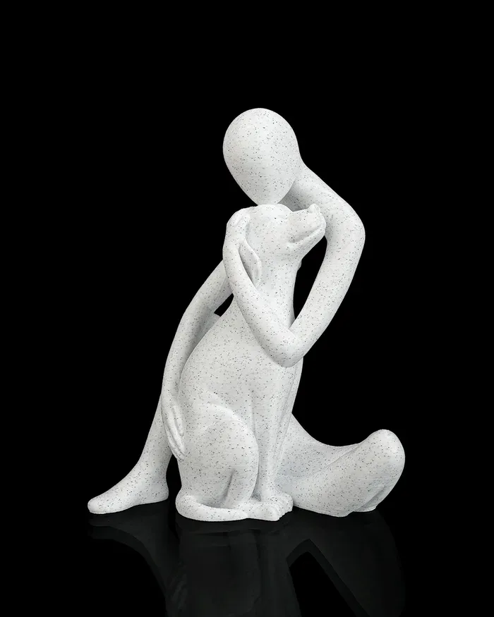 Mensch und Hund Figur – Skulptur für Hundeliebhaber, 3D-Druck – Bild 2