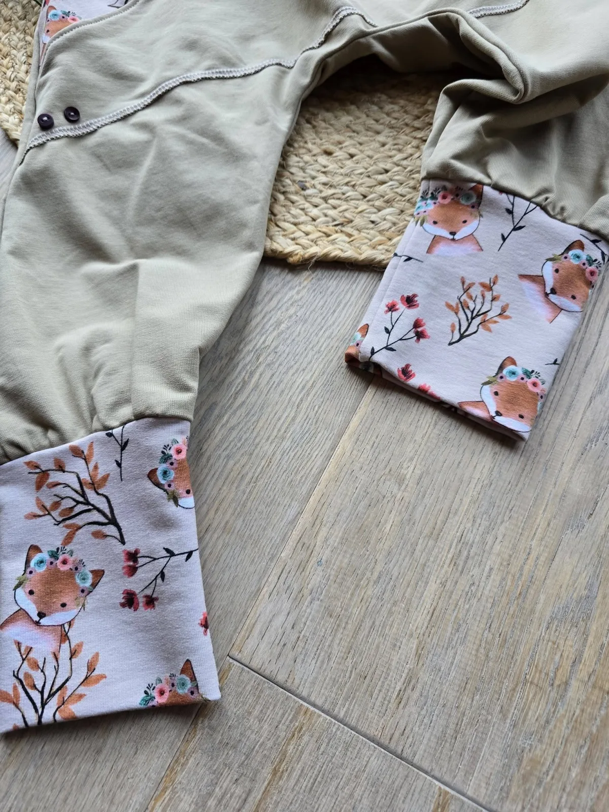 Organic Sweat Kinder Pumphose Gr.104/110 Mitwachshose Fuchs – Bild 4