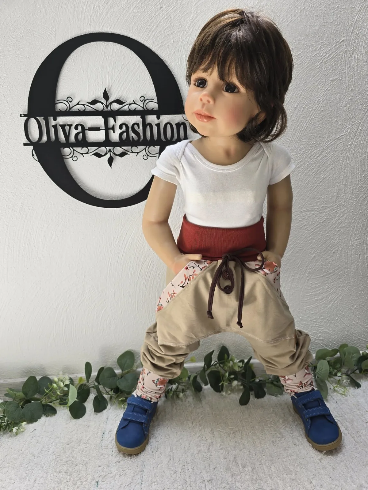 Organic Sweat Kinder Pumphose Gr.104/110 Mitwachshose Fuchs – Bild 5