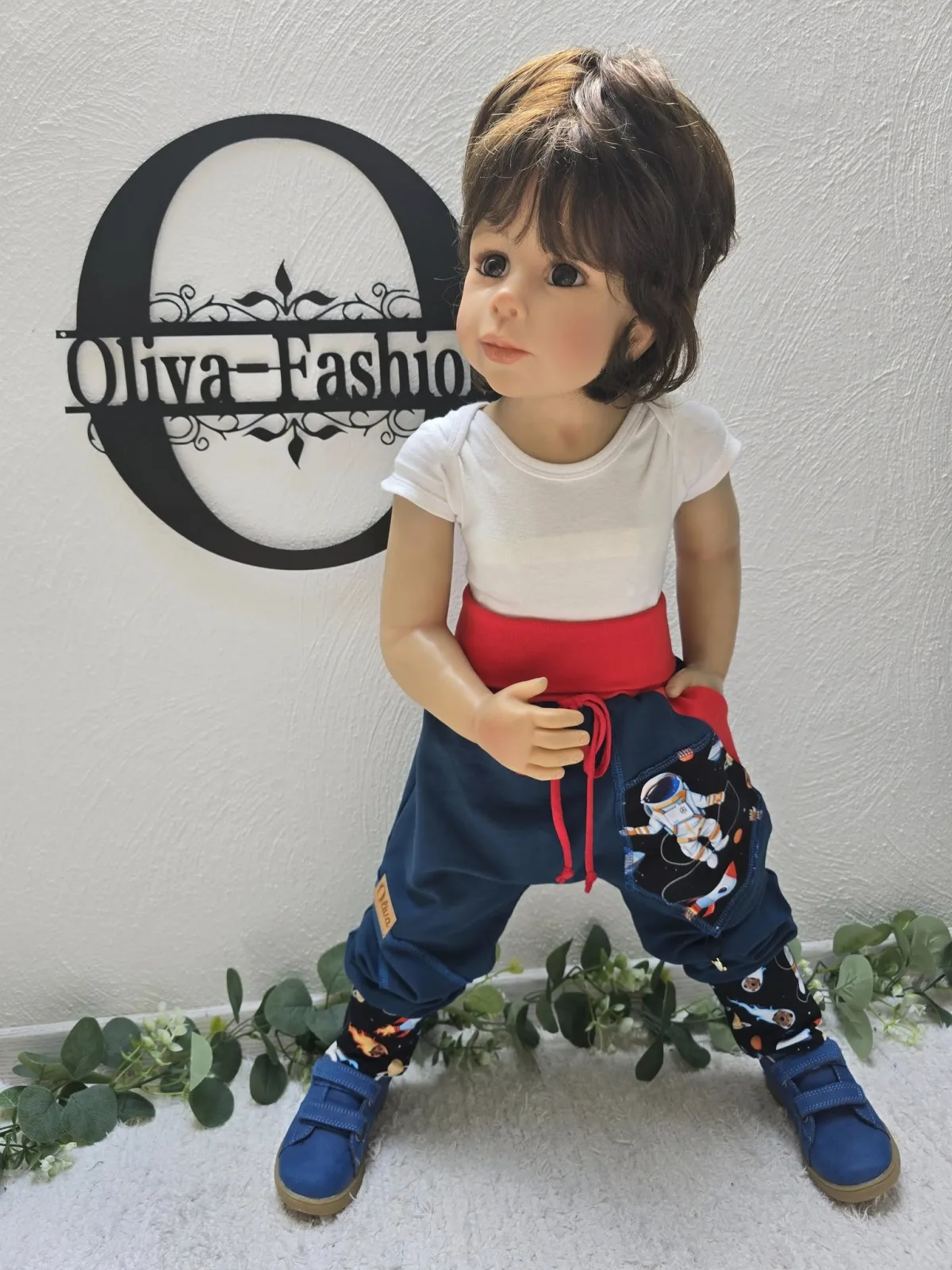 Sweat Organic Pumphose Jungen 104/110 Mitwachshose Astronaut – Bild 5