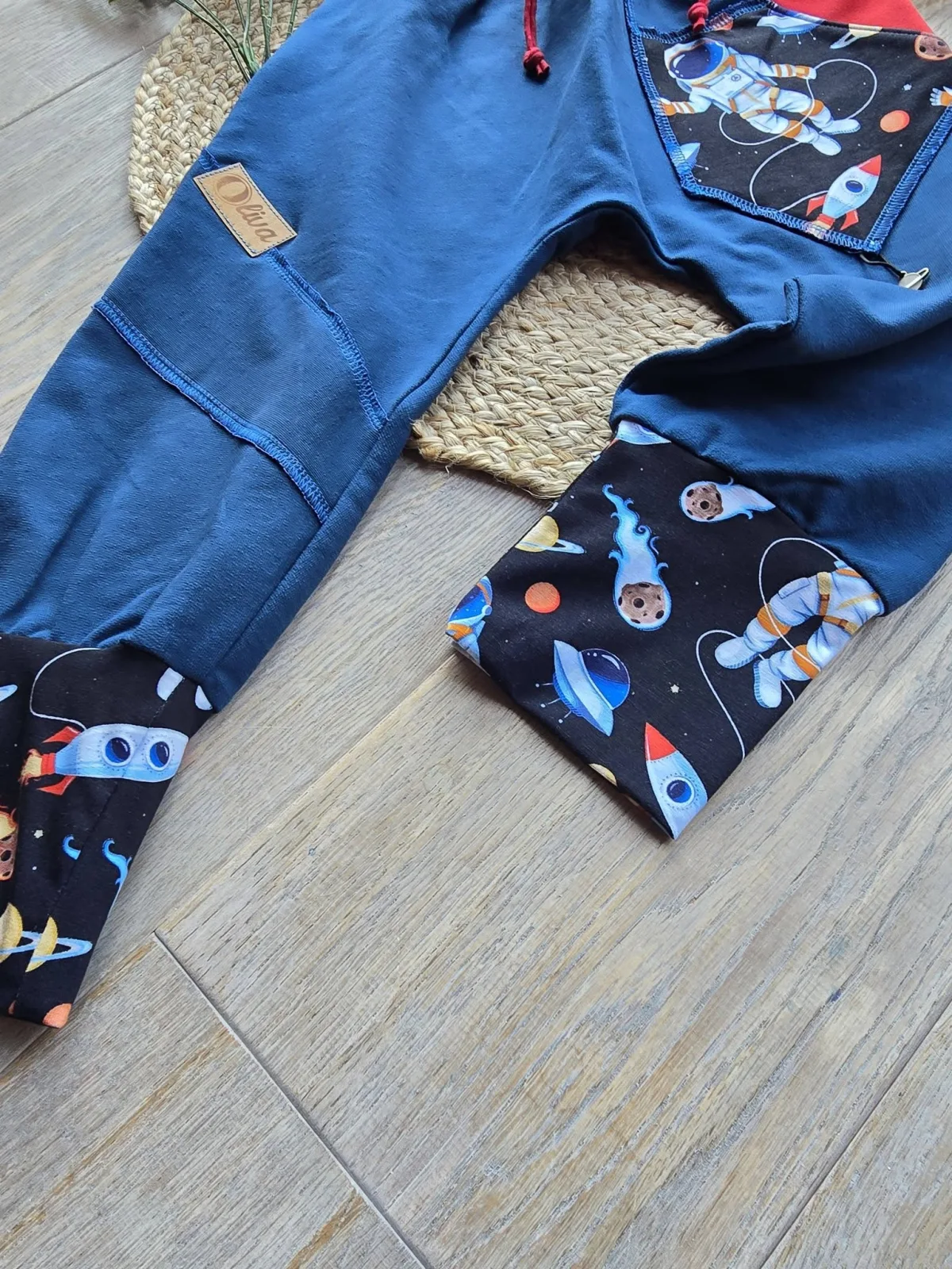 Sweat Organic Pumphose Jungen 104/110 Mitwachshose Astronaut – Bild 4