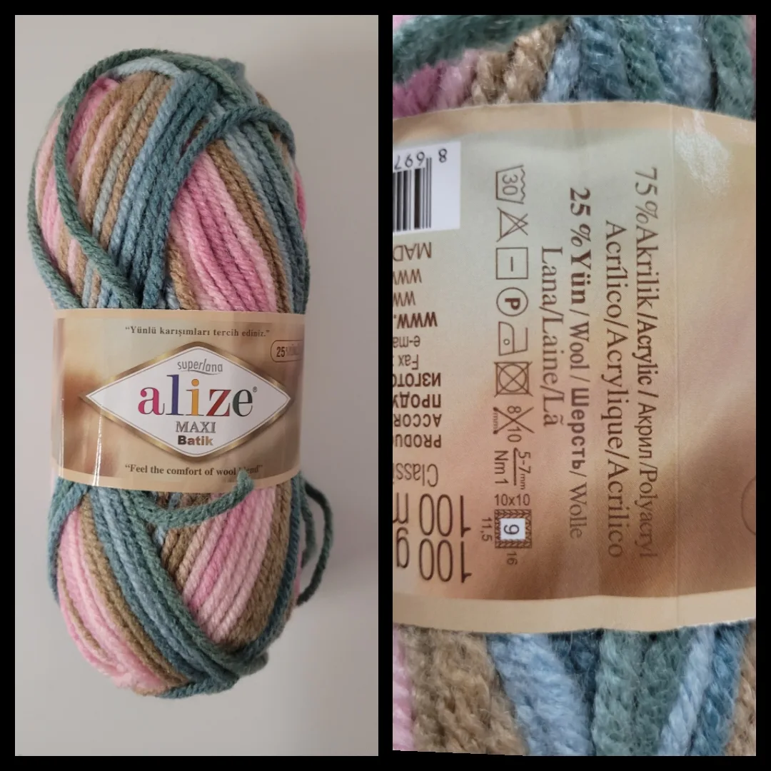 Handgehäkeltes Stirnband für Damen bunt Winter Haarband Kopfbedeckung dicke Mischwolle (20% Wolle) KU 52–56 cm – Bild 10